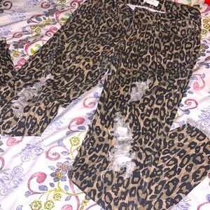 cheetah Easel jeans